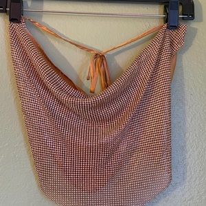 Halter Neck Sequin Top